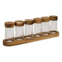 Voir la diapositive 1 : FIVE Lot de 6 Pots à Épices en Verre  Plateau  34cm Transparent