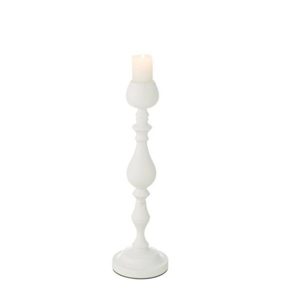 Paris Prix Bougeoir en Métal  Monarchy  47cm Blanc