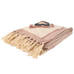 Paris Prix Plaid Tufté Franges  Ethnique  130x150cm Terracotta