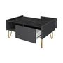 Voir la diapositive 2 : BEST MOBILIER Cali - table basse - effet marbre - 97 cm