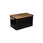 Voir la diapositive 2 : ATMOSPHERA Lot de 3 Malles Design en Métal  Cuba  60cm Noir