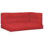 Voir la diapositive 2 : VIDAXL Coussins de palette lot de 3 rouge tissu