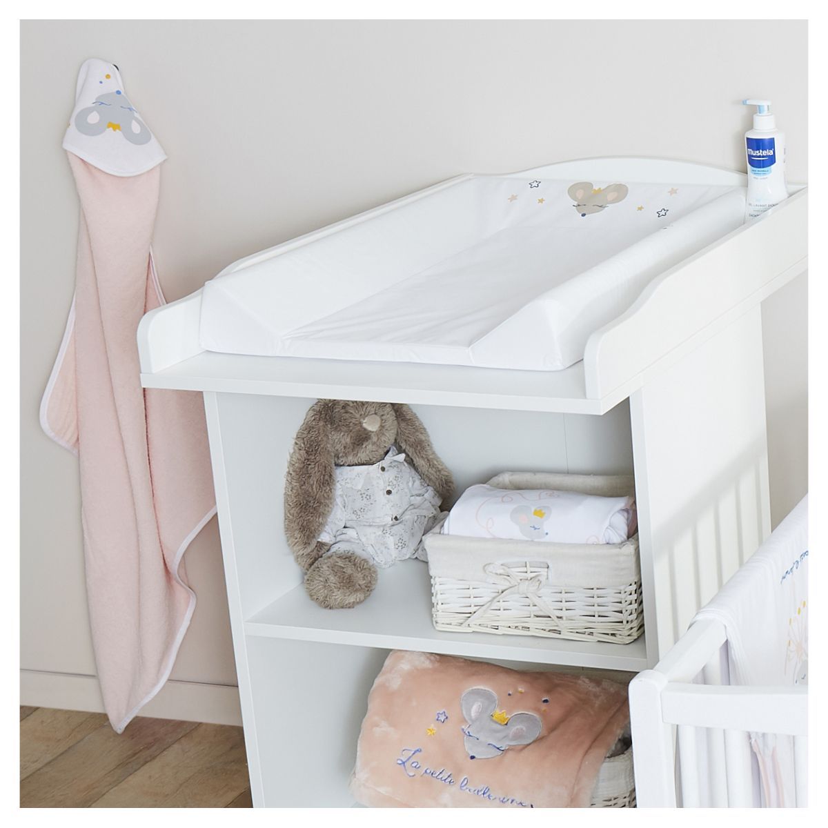 Babycalin Cape de bain bébé avec capuche 80x80cm Ballerine