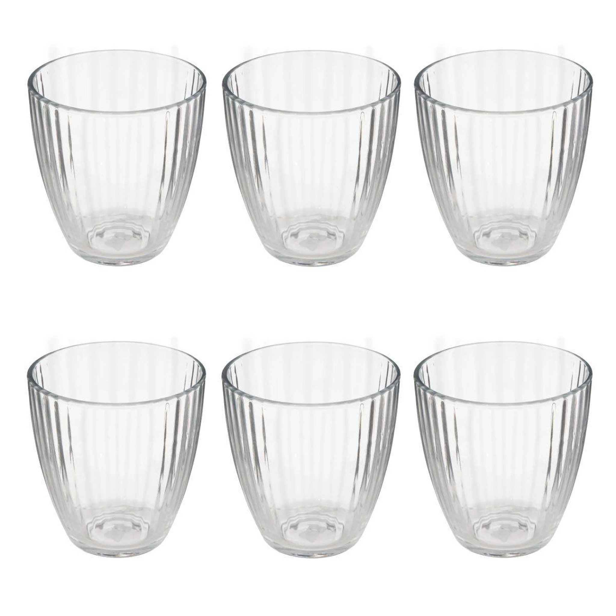 SECRET DE GOURMET Lot de 6 verres à eau  mathe'eau  28cl transparent