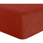BATON ROUGE Drap housse 100% lin lavé. Coloris disponibles : Rouge