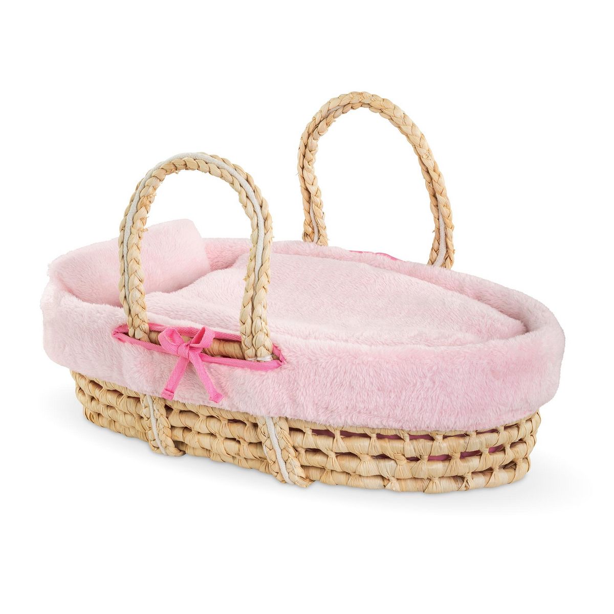 Corolle Ensemble Couffin Peluche Rose pour poupon de 36 et 42 cm