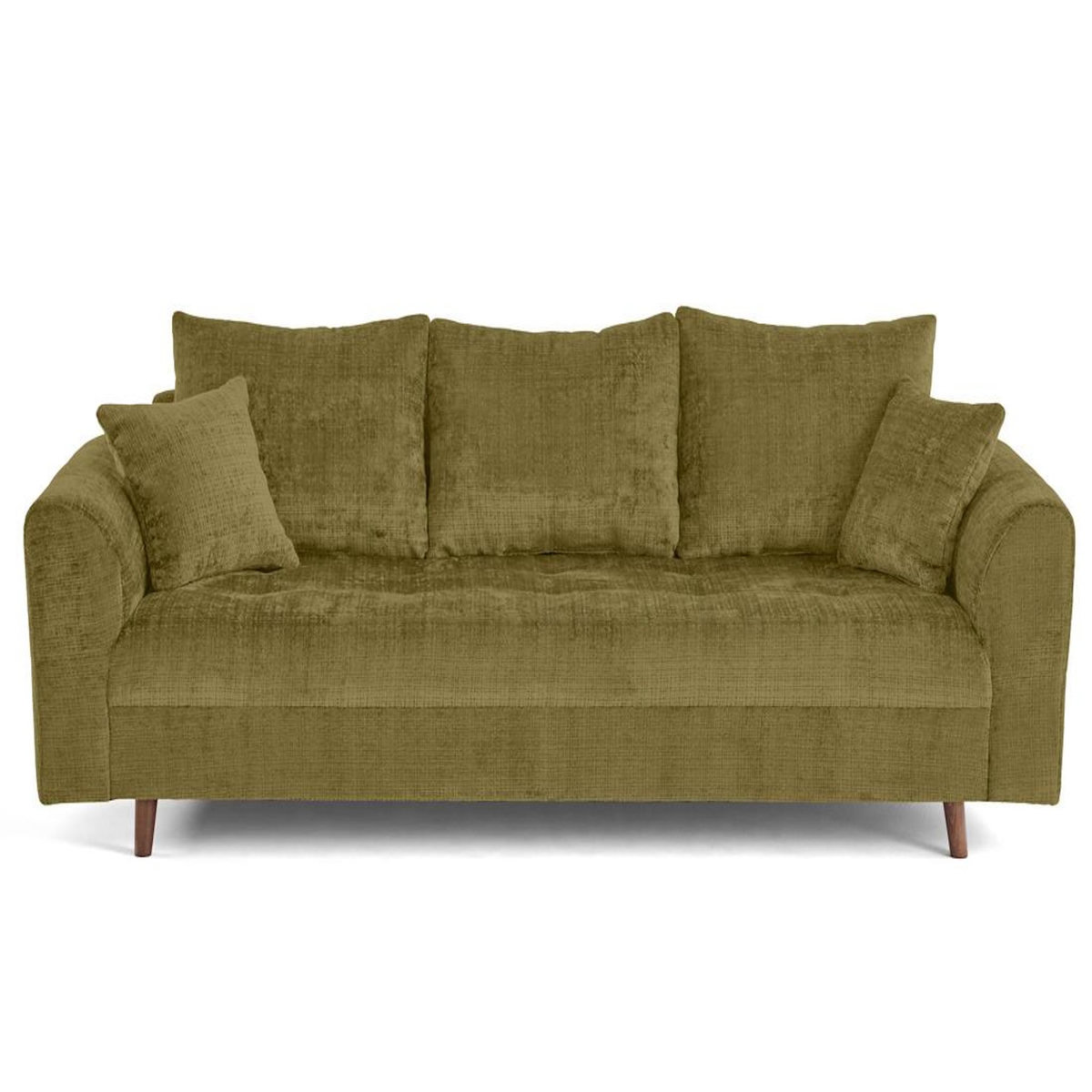 LISA DESIGN Rune - canapé droit 3 places en velours texturé