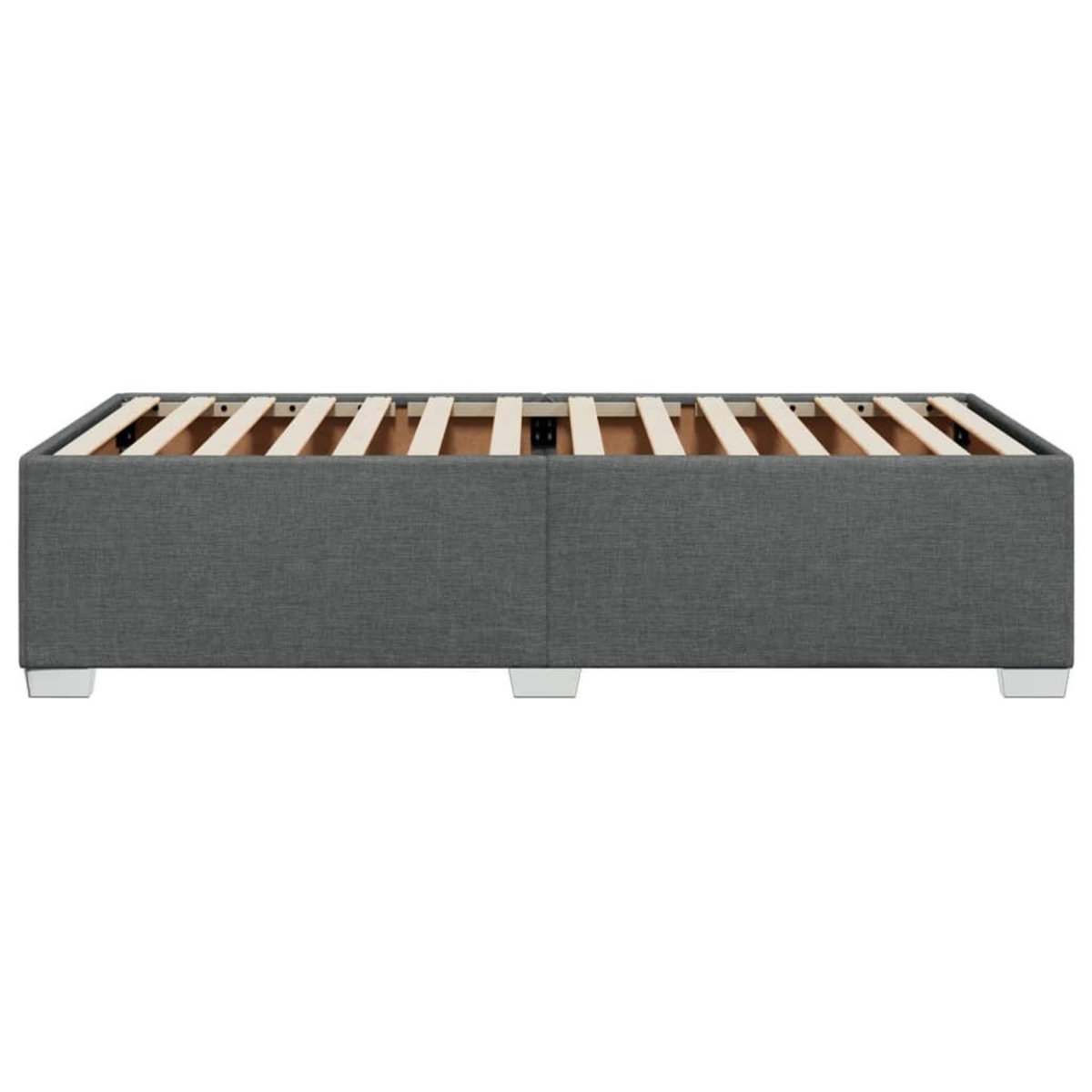 VIDAXL Cadre de lit sans matelas gris fonce 90x190 cm tissu