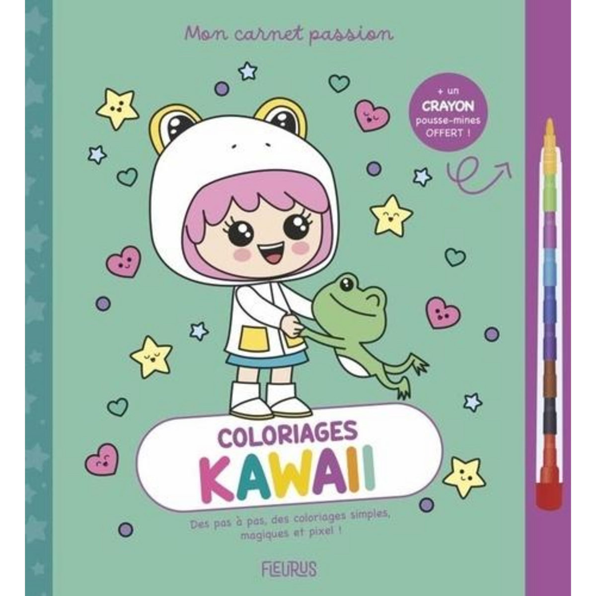 COLORIAGES KAWAII. AVEC 1 CRAYON POUSSE-MINE OFFERT !, Jezewski Mayumi