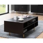 BEST MOBILIER Monica - table basse - noir - 5 niches - 100 cm. Coloris disponibles : Noir