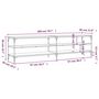 Voir la diapositive 6 : VIDAXL Meuble TV chene sonoma 200x30x50 cm bois d'ingenierie et metal