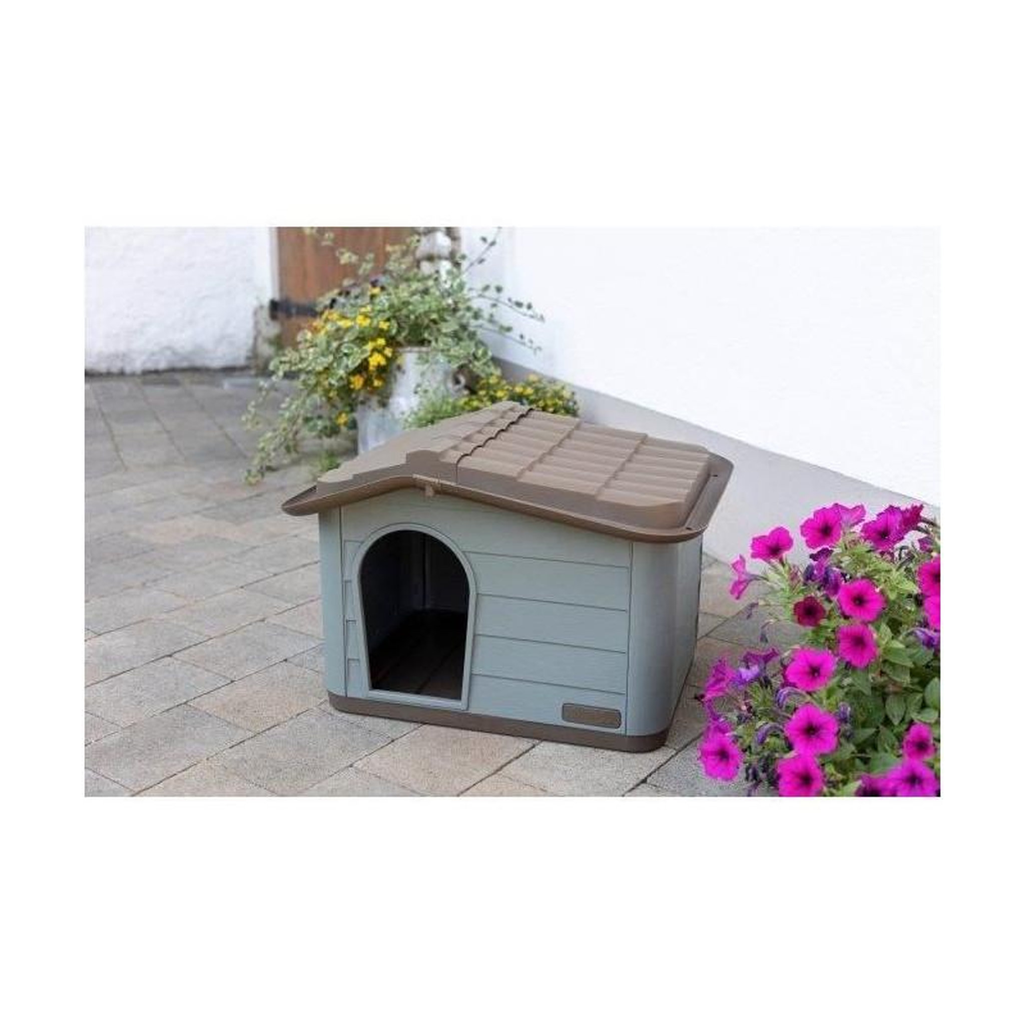 Voir la diapositive 5 : KERBL Maison pour chat - KERBL - PAOLA Eco XL - 75 x 59 x 55 cm - Intérieur/extérieur