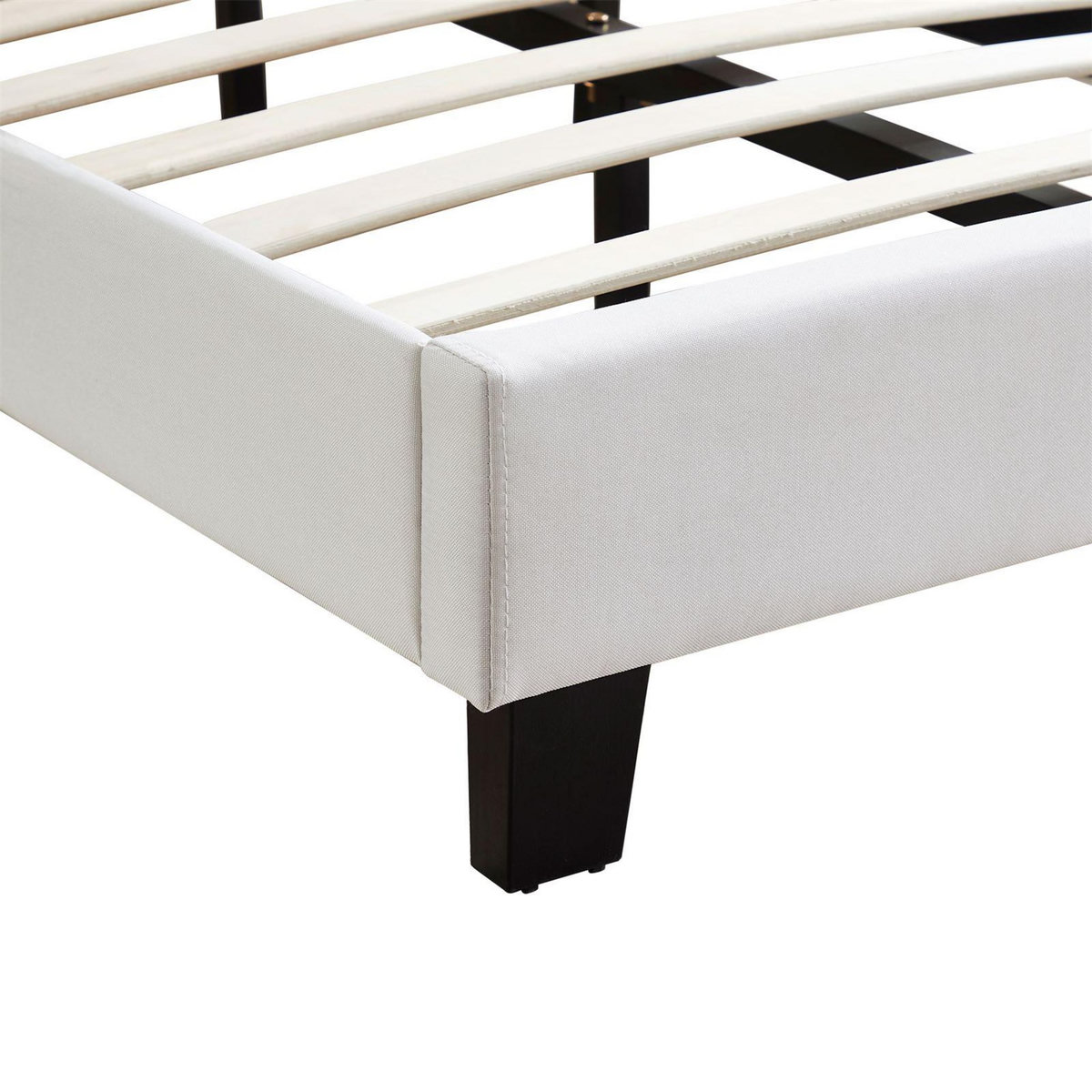 IDIMEX Lit LED simple AUSTIN 90x190 cm, avec sommier, revêtement en tissu