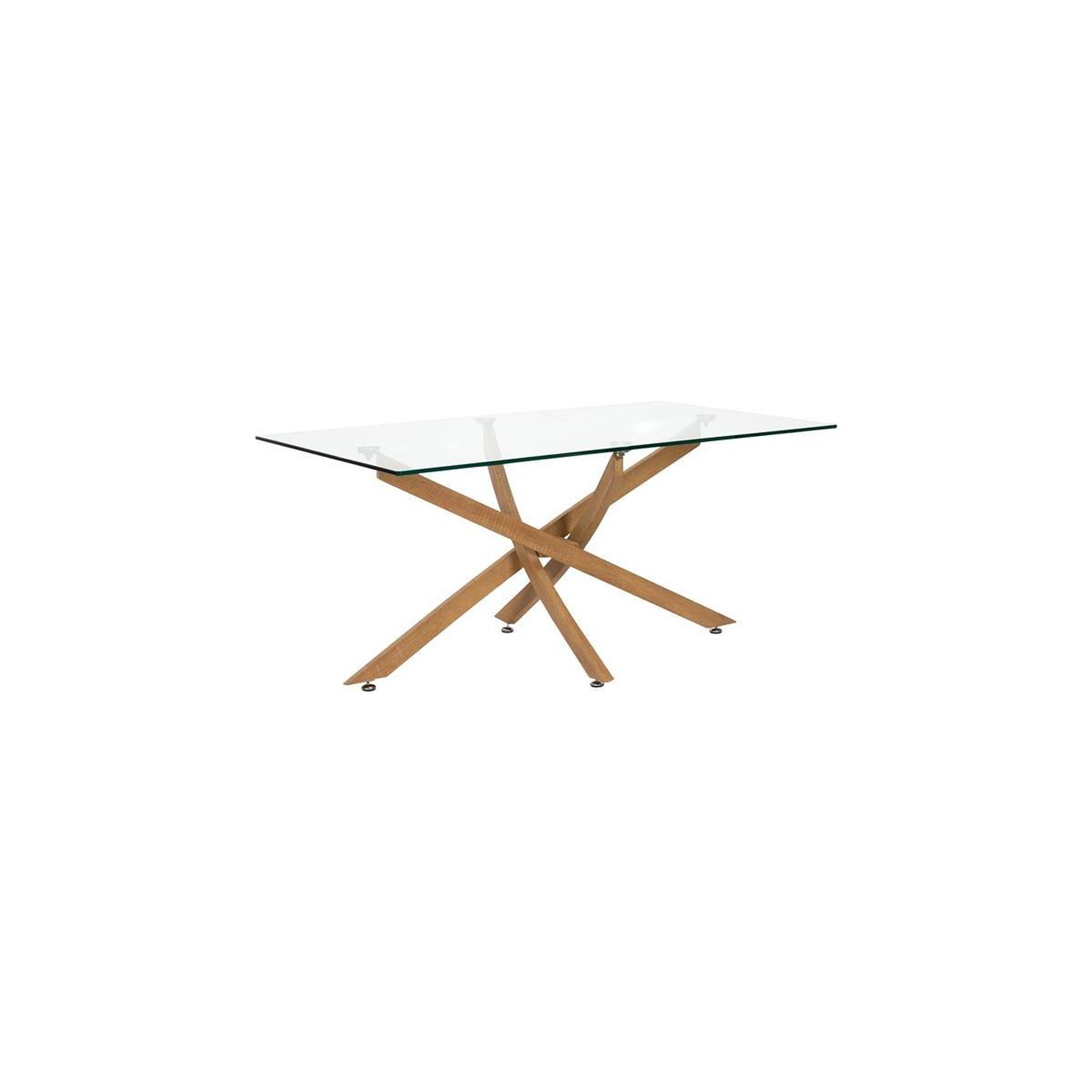 The Home Deco Factory Table basse en verre  heritage  100cm transparent