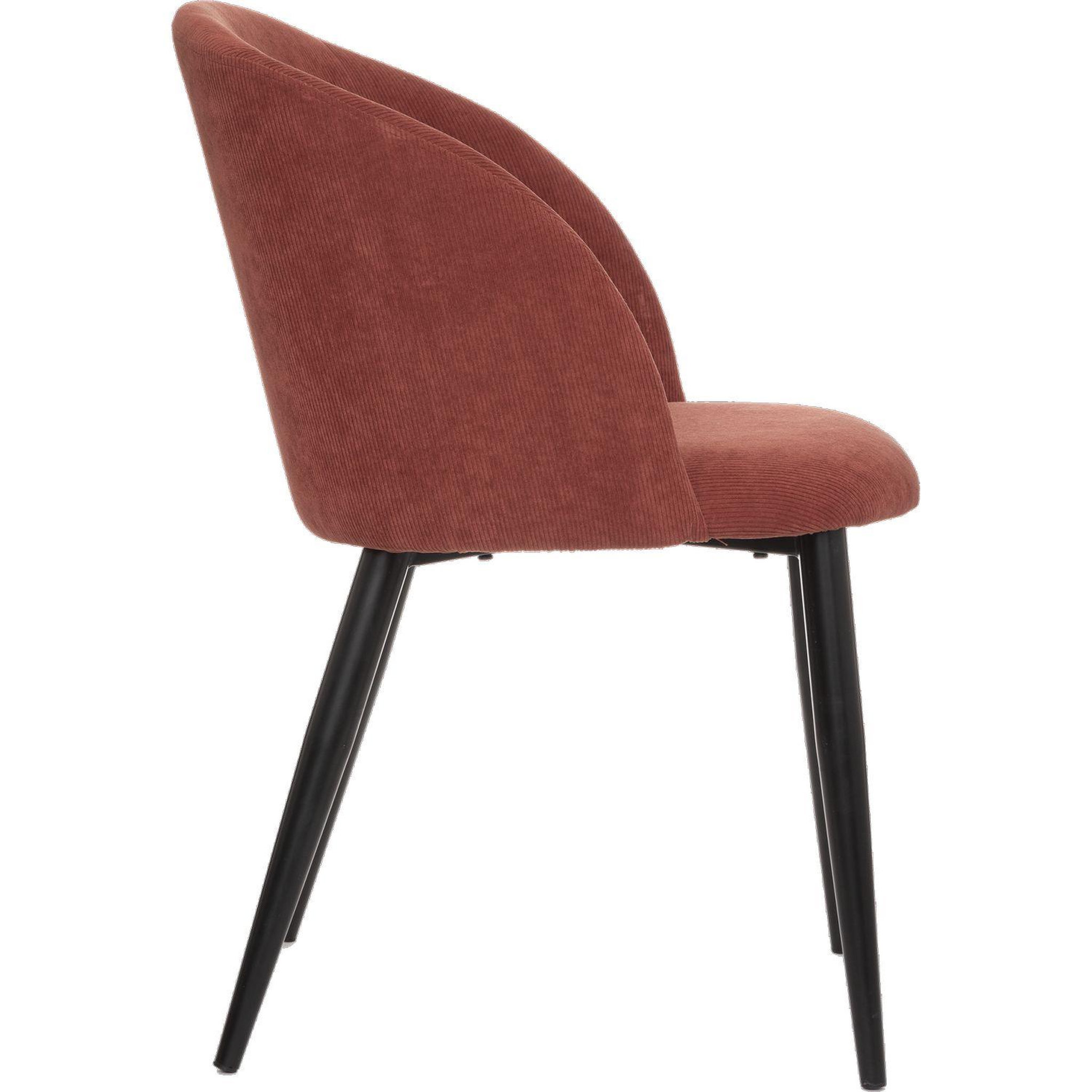 Voir la diapositive 3 : TOILINUX Lot de 4 chaises en velours côtelé CELESTE