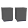 Voir la diapositive 2 : VIDAXL Jardinieres 2 pcs noir 30x30x37 cm polypropylene
