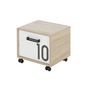 Voir la diapositive 1 : Chevet enfant 1 tiroir sur roulettes L40xH35xP35cm ALLAN