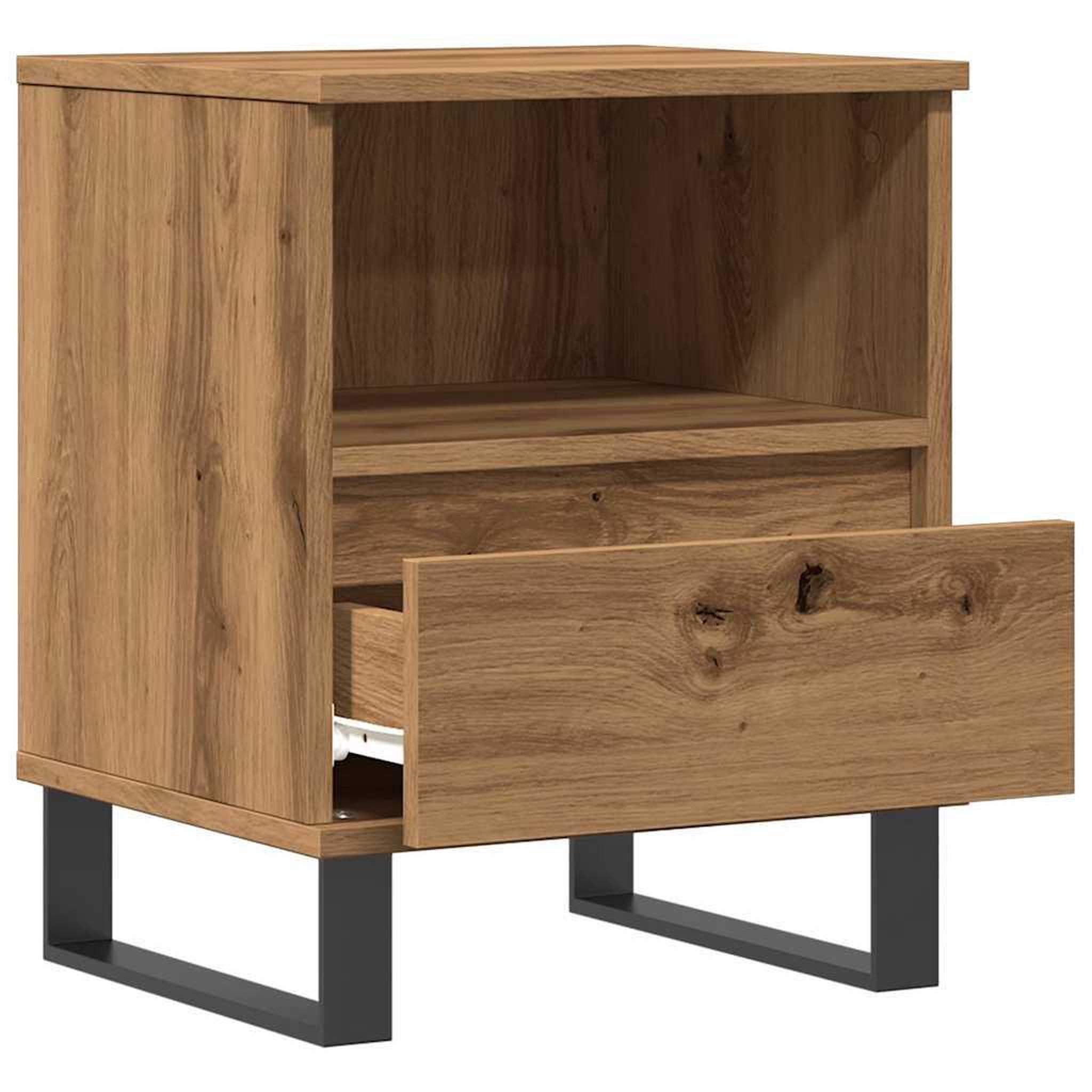 Voir la diapositive 5 : VIDAXL Table de chevet chene artisanal 40x35x50 cm bois d'ingenierie