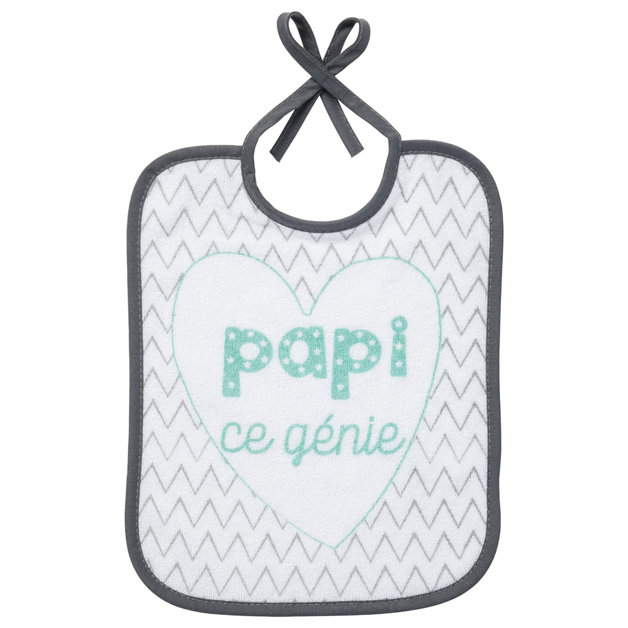 Voir la diapositive 5 : Babycalin Lot de 5 bavoirs message famille 