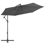 VIDAXL Parasol de jardin en porte-a-faux et poteau en aluminium