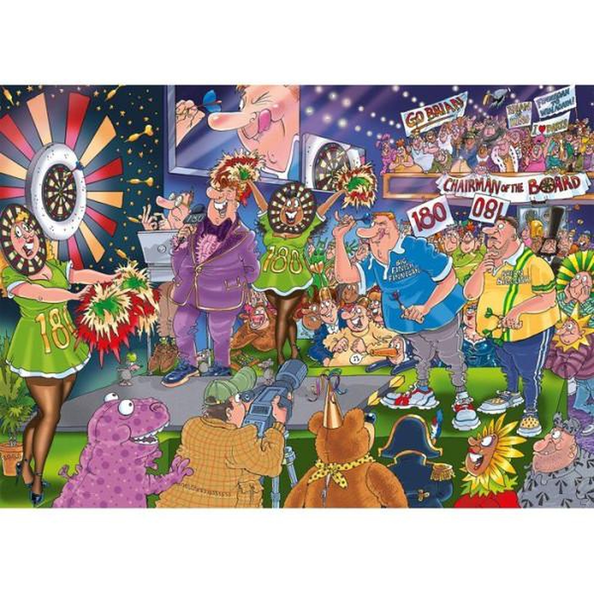 Voir la diapositive 2 : Jumbo Puzzle - jumbo - wasgij mystery 30 - en plein dans le mille ! - 1000 pièces - dès 12 ans