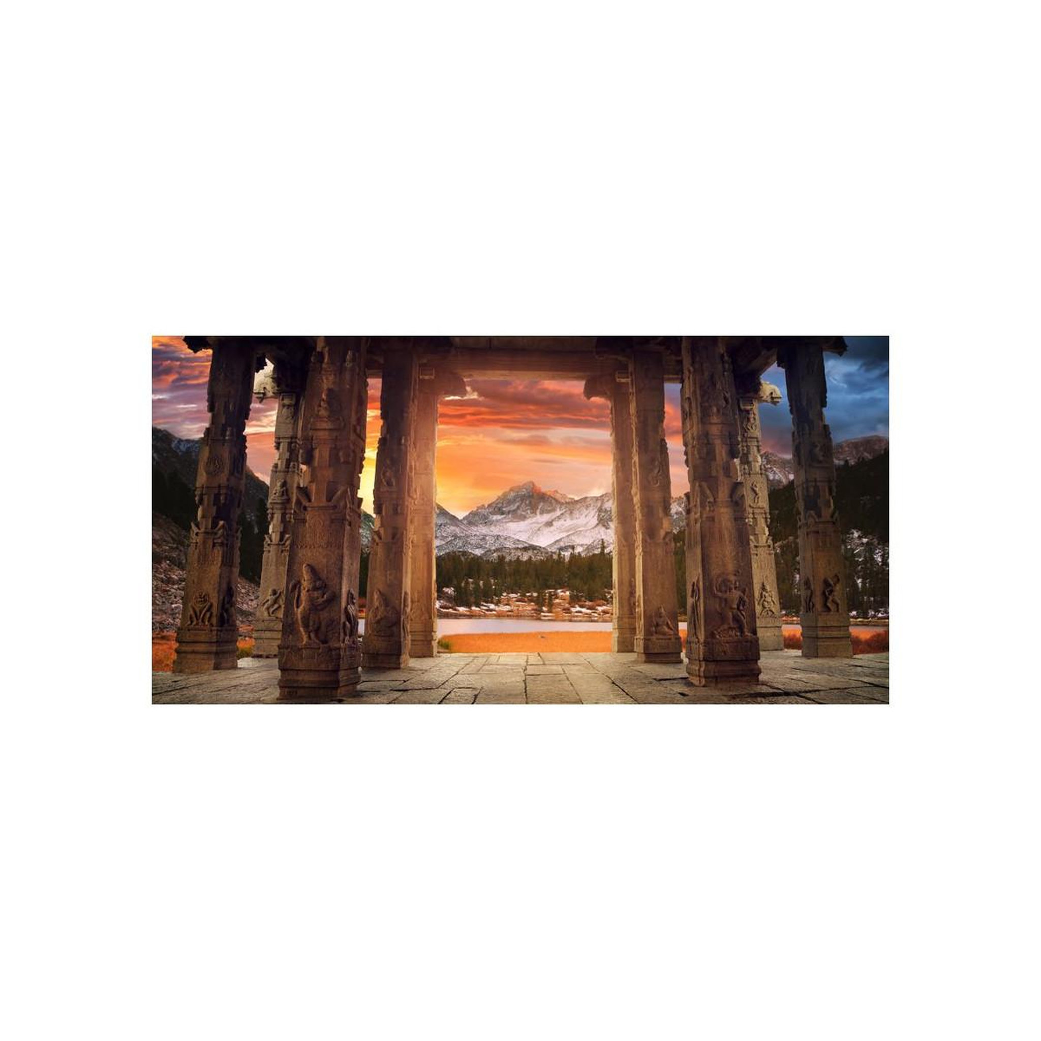 Voir la diapositive 2 : Paris Prix Papier peint xxl  trail of rocky temples  270x550cm