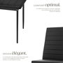 Voir la diapositive 3 : tectake Ensemble de chaises de salle à manger rembourrées avec revêtement aspect cuir noir Lot de 8