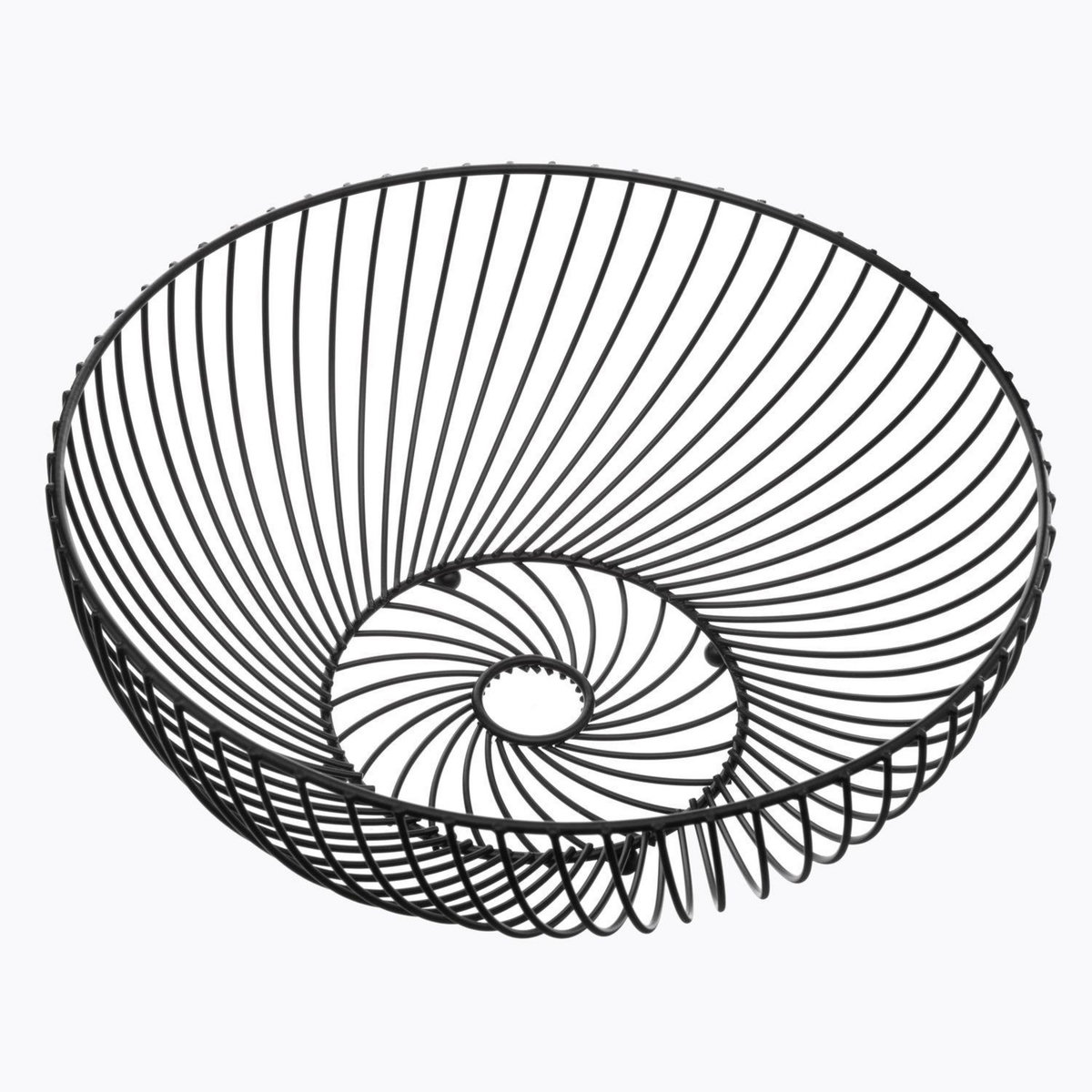 SECRET DE GOURMET Corbeille à fruits en métal Torsade - Diam. 30 cm - Noir