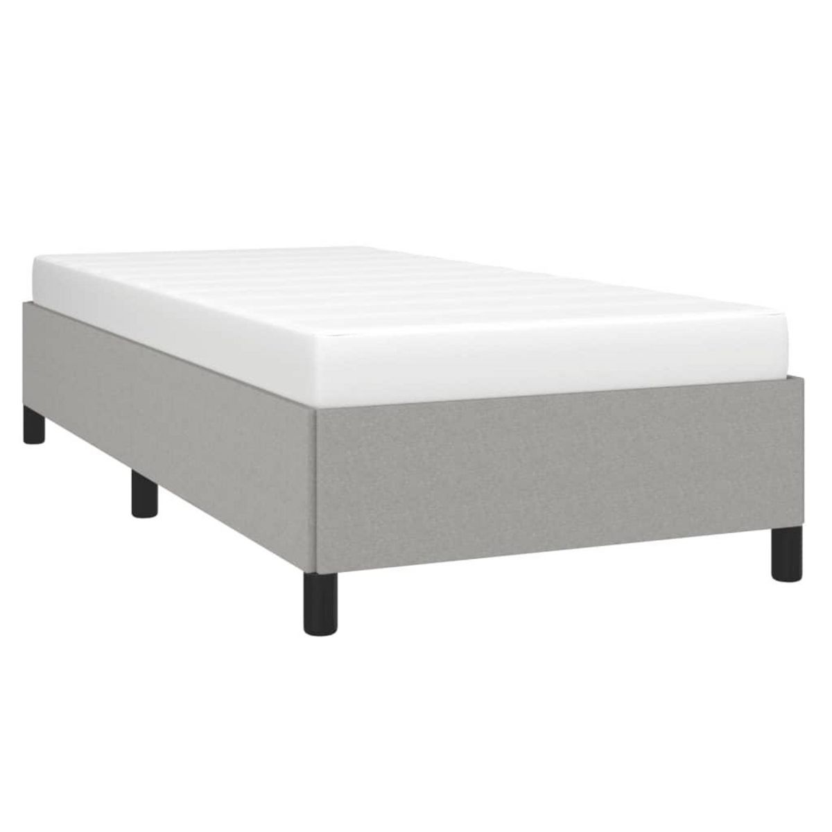 VIDAXL Cadre de lit sans matelas gris clair 90x190 cm tissu