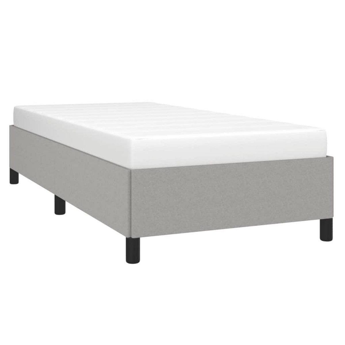 VIDAXL Cadre de lit sans matelas gris clair 90x190 cm tissu