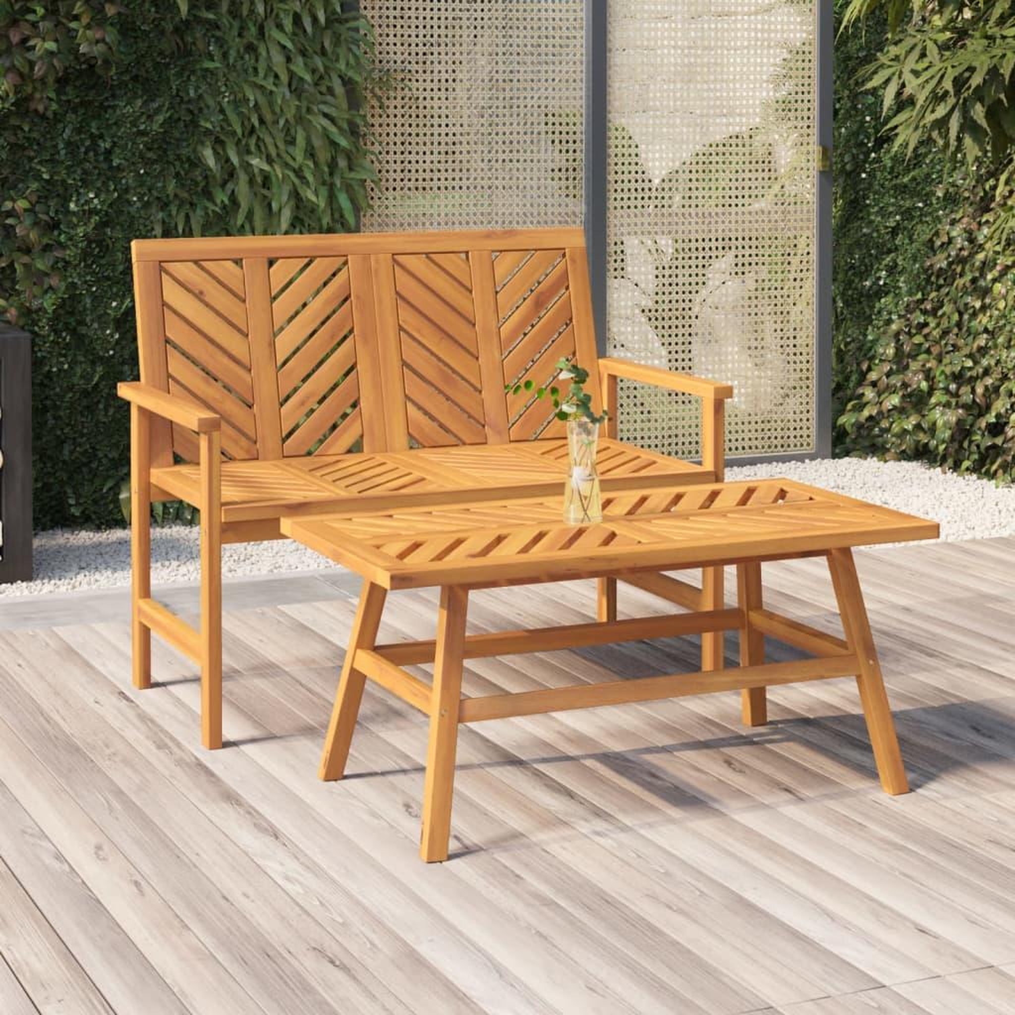 VIDAXL Ensemble de salon de jardin 2 pcs bois d'acacia solide