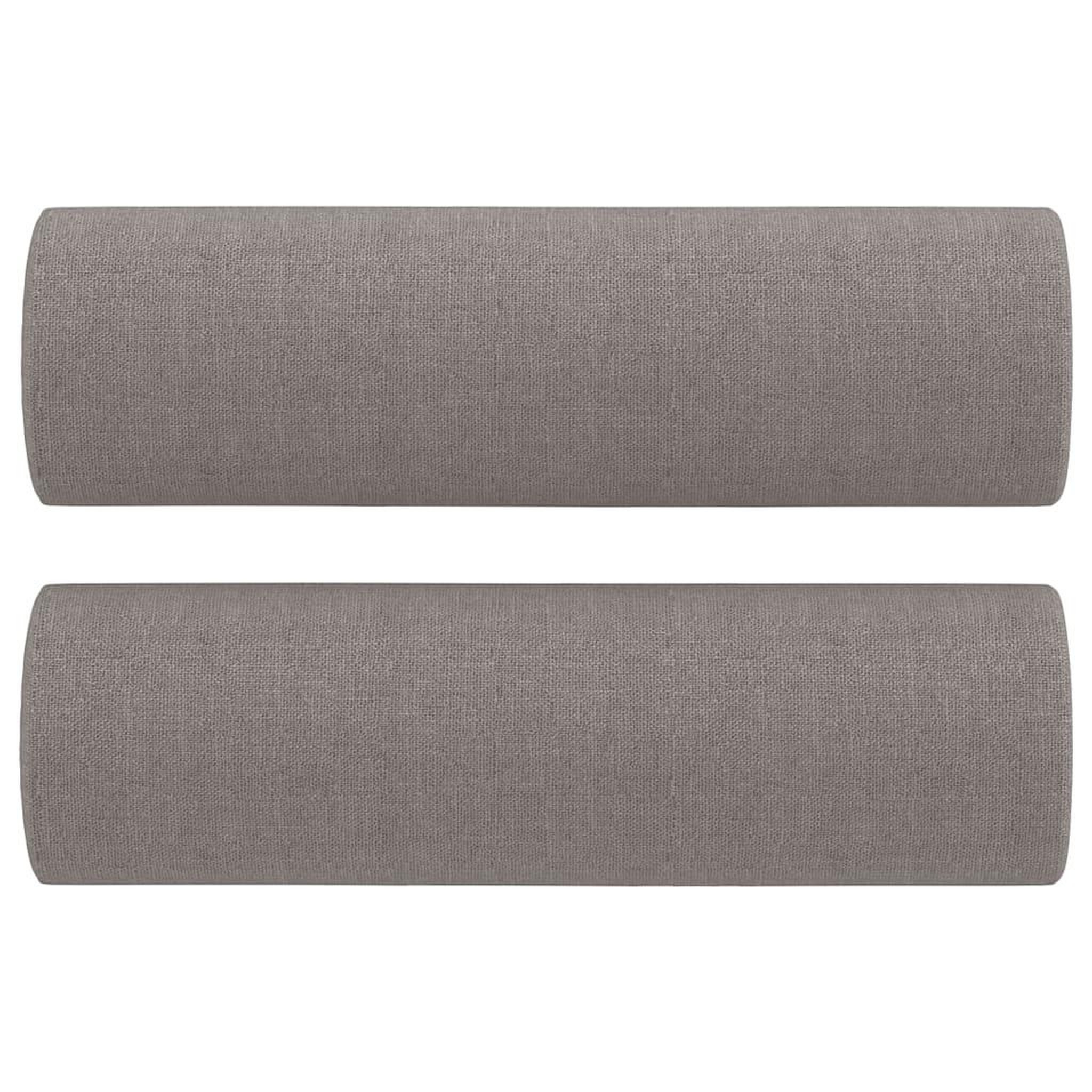 Voir la diapositive 5 : VIDAXL Canape 2 places avec oreillers decoratifs taupe 140 cm tissu