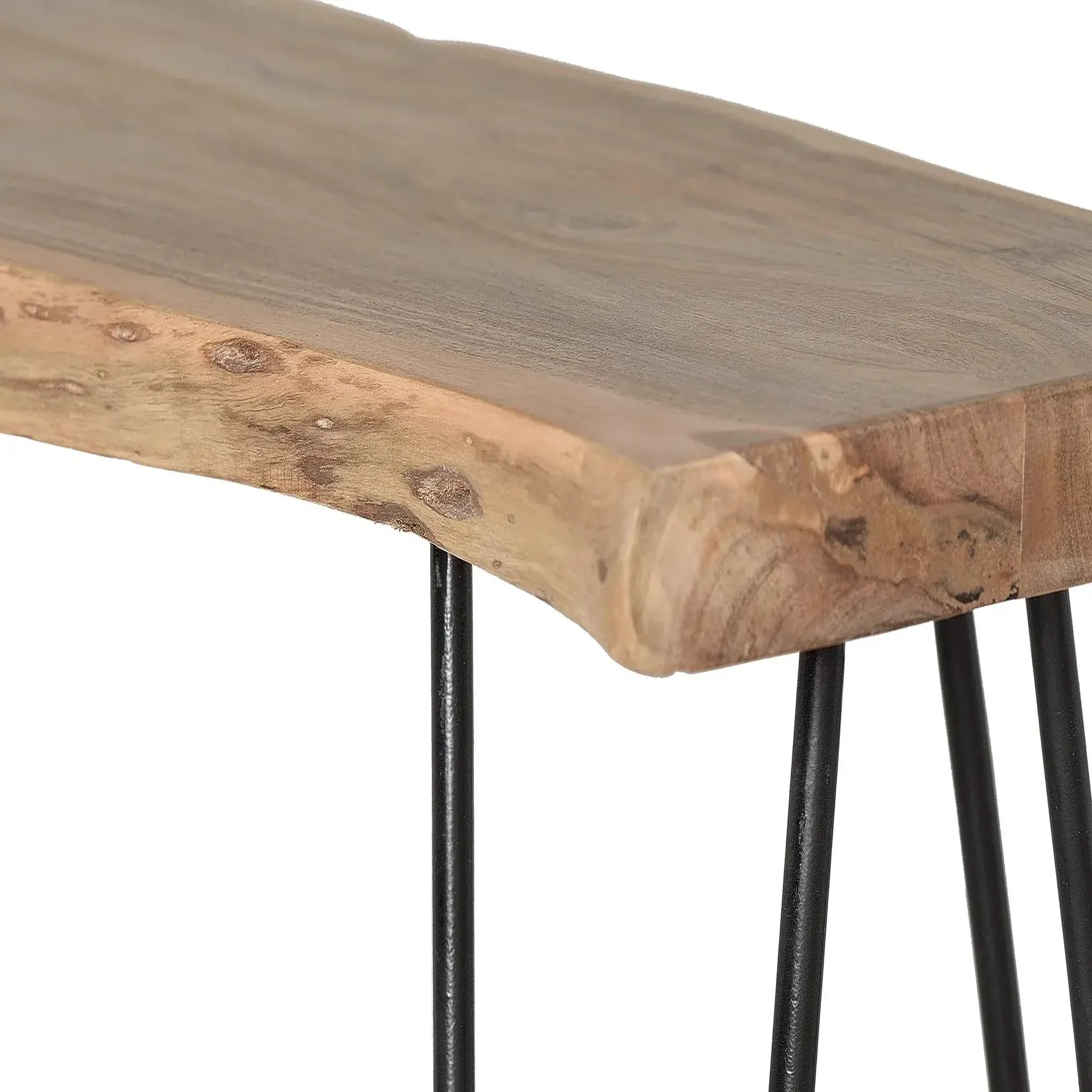 Voir la diapositive 2 : GINER Y COLOMER SL Console en bois d'acacia 120 cm style industriel moderne