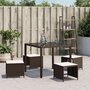 Voir la diapositive 4 : VIDAXL Tabourets de jardin avec coussins 4pcs marron 40x40x35 cm rotin