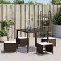 Voir la diapositive 4 : VIDAXL Tabourets de jardin avec coussins 4pcs marron 40x40x35 cm rotin