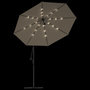 Voir la diapositive 5 : VIDAXL Parasol de jardin en porte-a-faux et lumieres LED mat en acier