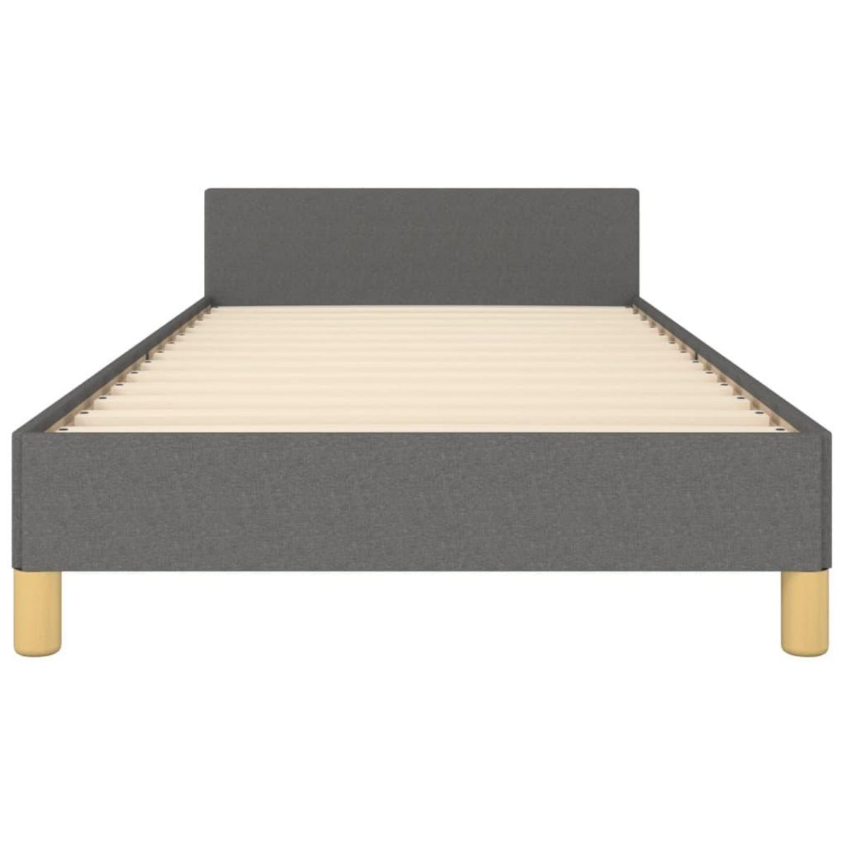 VIDAXL Cadre de lit sans matelas gris fonce 100x200 cm tissu