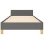 Voir la diapositive 5 : VIDAXL Cadre de lit sans matelas gris fonce 100x200 cm tissu
