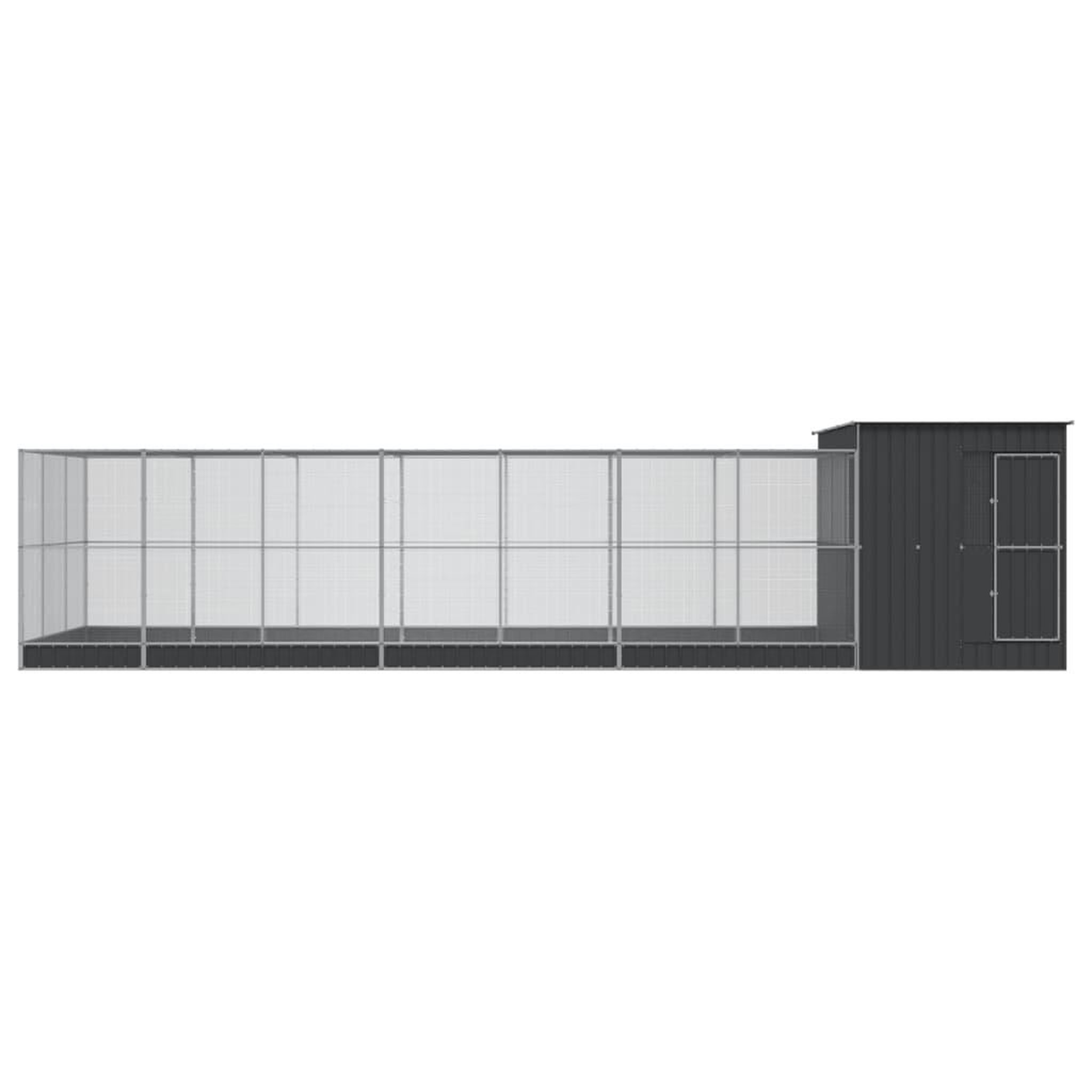 Voir la diapositive 3 : VIDAXL Voliere avec extension argente 911x303x216 cm acier