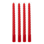 ATMOSPHERA Lot de 4 Bougies Bâton  Hugo  180g Rouge