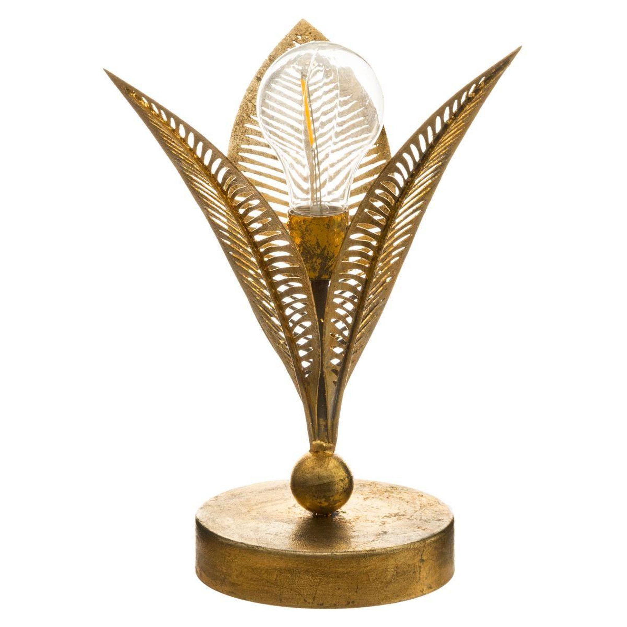 ATMOSPHERA Lampe à poser en métal  feuille  24cm or