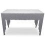 Voir la diapositive 1 : Paris Prix Console en Marbre  Zane  106cm Blanc & Argent