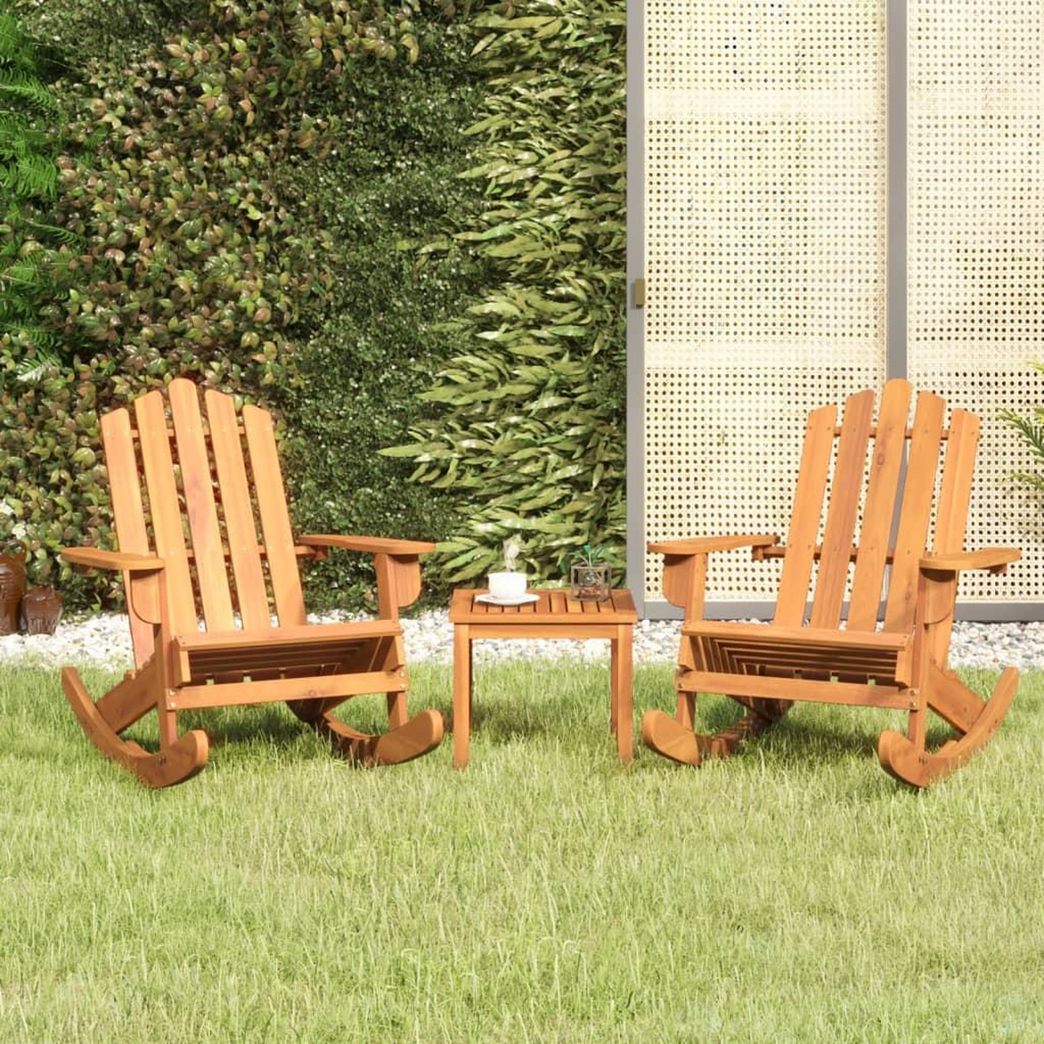 VIDAXL Ensemble de salon de jardin Adirondack 3 pcs bois acacia solide