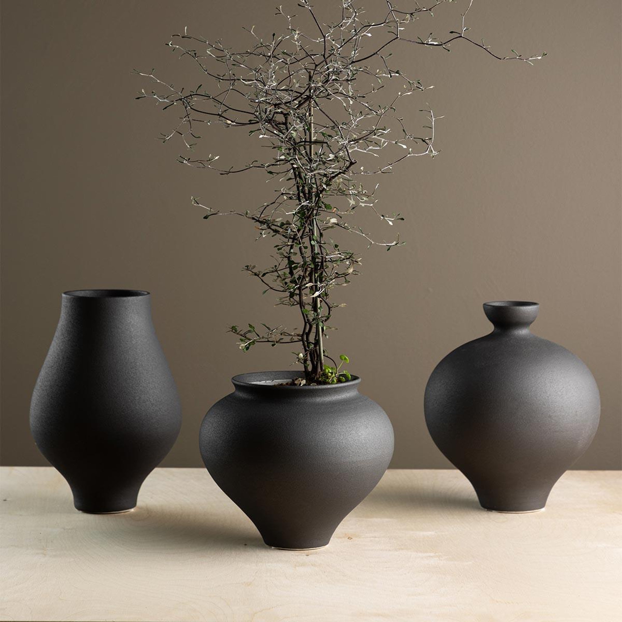 Voir la diapositive 2 : Paris Prix Vase design  rellis  18cm noir