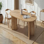 Voir la diapositive 2 : Habitat et Jardin Table à manger en bois  Sablin  180 x 90 x 75 cm - Chêne saphir