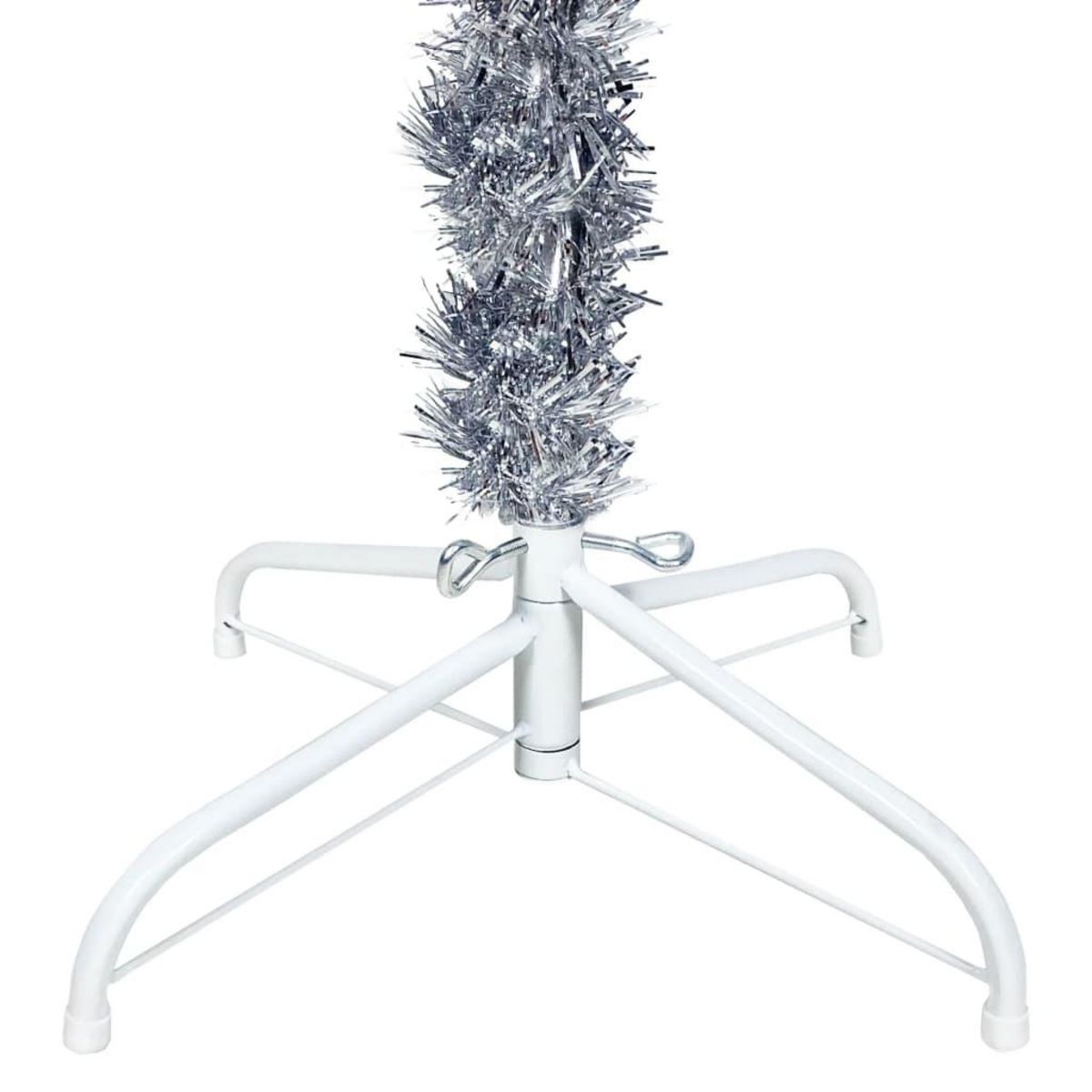 VIDAXL Sapin de Noël etroit Argente 210 cm