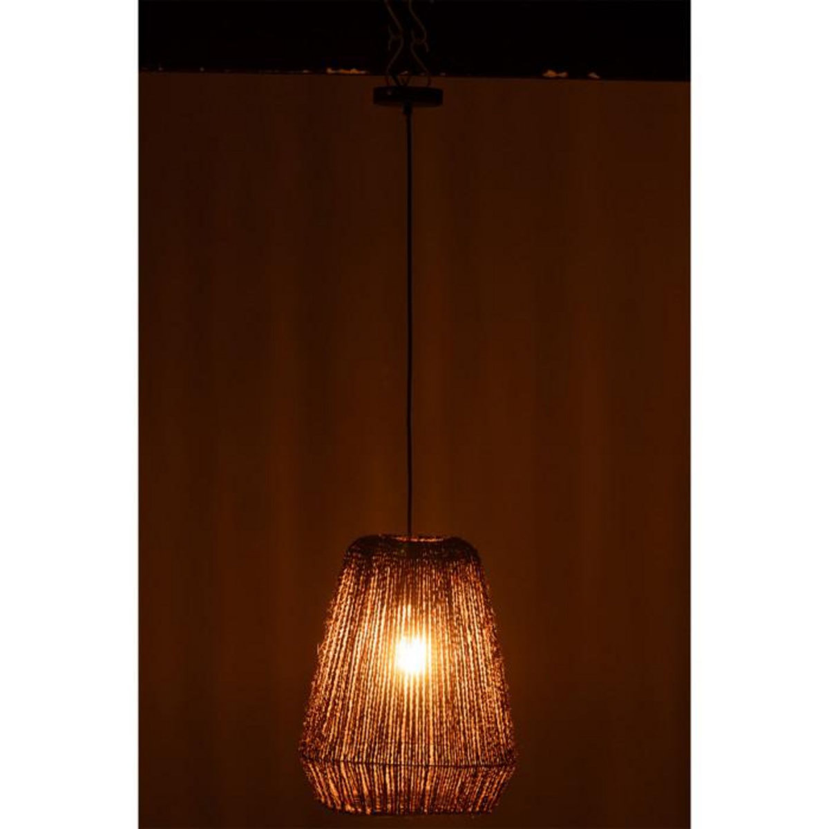 Paris Prix Lampe Suspension en Palmier  Trudy  38cm Marron