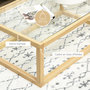 Voir la diapositive 6 : HOMCOM Table basse design contemporain plateau verre trempé structure piètement bois d'hévéa