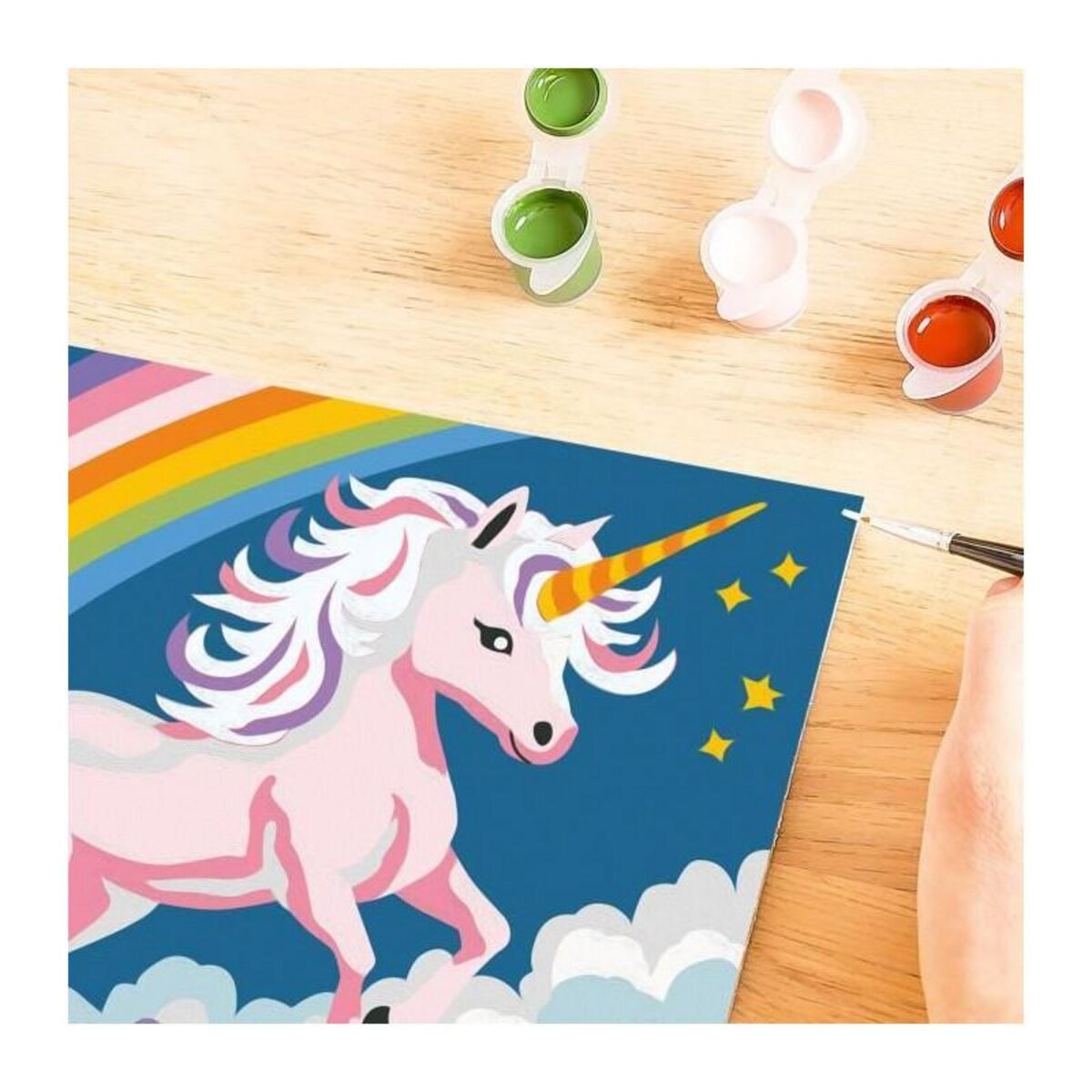 RAVENSBURGER CreArt Kids 18x24cm Licorne Néon, Kit de peinture par numéros Numéro d'Art, Des 7 ans, 25904, Ravensburger