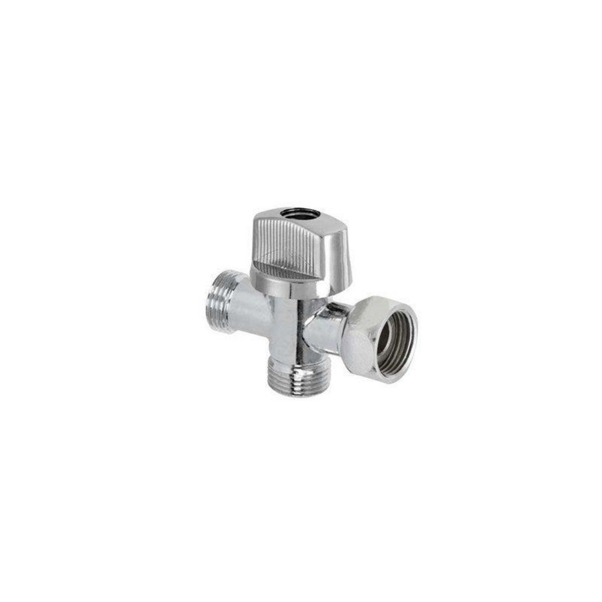 CENTRALE BRICO Robinet d'arrêt WC à vanne 3 voies laiton chromé